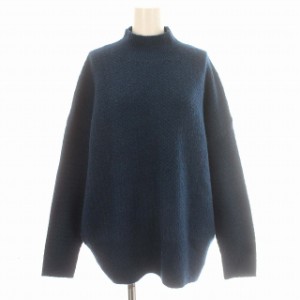 【中古】プラステ PLST 23AW ニット ハイネック セーター 長袖 F 青 ブルー /☆G レディース