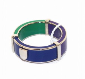 【中古】Maison Margiela 11 Multicolor Enamel Ring マルチカラー エナメルリング 指輪 L 22号 紫 青 緑 SM1UQ0059
