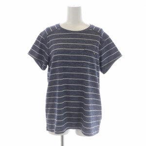 【中古】ミレー LD WOOL BORDER T-SHIRT Tシャツ クルーネック プルオーバー 半袖 ボーダー M L 紺 白 MIV01599 /SI5