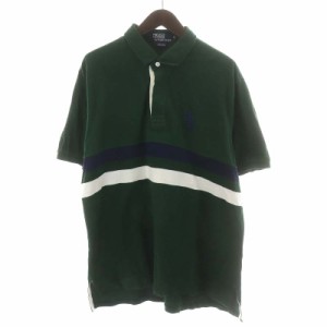 【中古】ポロ バイ ラルフローレン Polo by Ralph Lauren ポロシャツ 半袖 コットン LL 緑 グリーン