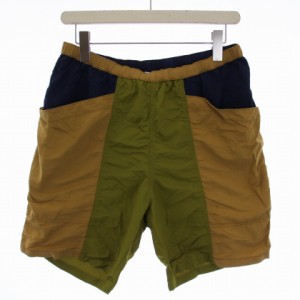 【中古】コロンビア Columbia WILLS ISLE SHORTS ウィルスアイルショーツ ハーフパンツ M 黄緑 ベージュ メンズ