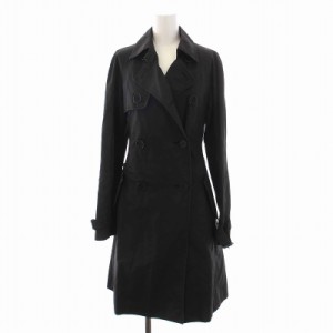 【中古】ポールスミス ブラック レーベル Paul Smith BLACK LABEL トレンチコート ロング 裏地コイン柄 40 黒