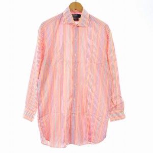 【中古】Polo by Ralph Lauren REGENT CLASSIC FIT シャツ カジュアルシャツ 長袖 マルチストライプ コットン