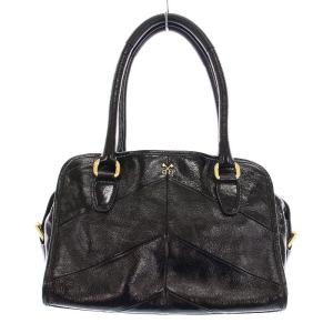 SAZABY ショルダーバッグ 編み込み イントレチャート 黒 ブラック