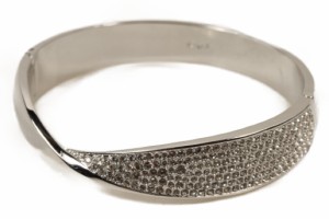 【中古】スワロフスキー SWAROVSKI バングル クリスタル クロス シルバー /yt0430 レディース