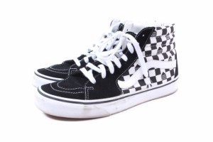 【中古】バンズ VANS DX スケート ハイ  スニーカー ハイカット ブロックチェック 26 黒 ブラック SK8-HI /an0520 メンズ