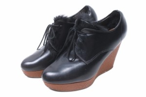 【中古】3.1 フィリップリム 3.1 phillip lim Beau Wedge Oxfords with Fur Lining ブーティ /mm0521 レディース