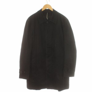 【中古】BLACKBARRETT by neil barrett ステンカラーコート シングル 比翼 中綿 ライナー付き 4 XL 紺