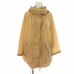 【中古】ウールリッチ WOOLRICH アノラック ナイロンジャケット ブルゾン フード ラグランスリーブ XS ベージュ