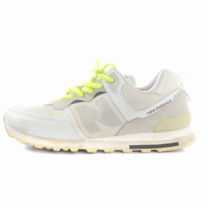 【中古】ニューバランス NEW BALANCE 574 スニーカー シューズ ローカット ロゴ メッシュ US9.5 27.5cm 白 ホワイト