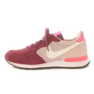 【中古】ナイキ NIKE WMNS インターナショナリスト スニーカー ローカット スエード メッシュ 24.5cm 紫 629684-603