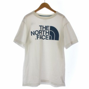 【中古】ザノースフェイス THE NORTH FACE SIMPLE LOGO TEE Tシャツ カットソー 半袖 ロゴプリント L 白 NT31849