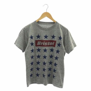 【中古】エフシーレアルブリストル F.C.Real Bristol FCRB Tシャツ カットソー 半袖 ロゴ S グレー 紺 赤 メンズ