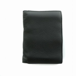 【中古】ディオールオム Dior HOMME カードケース 名刺入れ ロゴ レザー イニシャル入り 黒 ブラック