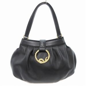 ロベルタディカメリーノ ハンドバッグ スエード がま口 ロゴ金具