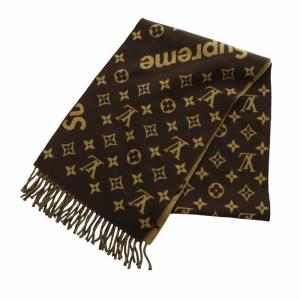 ルイ・ヴィトン ダークブラウン マフラー LOUISVUITTON ルイヴィトン マフラー 黒 LOUIS VUITTON 黒