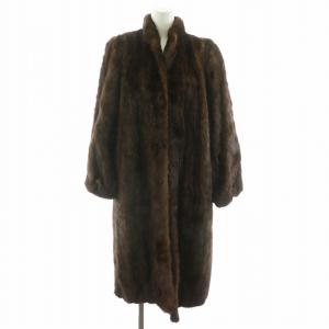 【中古】サガミンク SAGA MINK 銀サガ 銀SAGA 毛皮コート ファーコート シェアードミンク ハーフ 染色 F 紫 中古】サガミンク SAGA MINK 銀サガ 銀SAGA 毛皮コート ファーコート