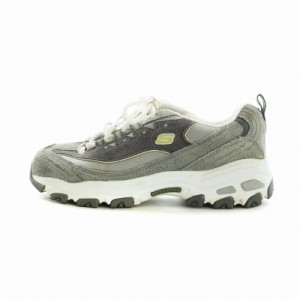 【中古】スケッチャーズ SKECHERS D'lites スニーカー シューズ 靴 スエード レザー メッシュ ロゴ 24cm グレー