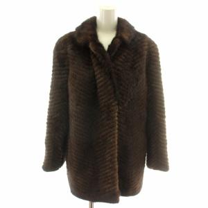 1円 美品 レディース ミンク 毛皮ファーコート size11 ブラック EF449 1円 美品 Fembrace 毛皮ファーコート ハーフコート レディース