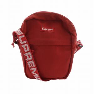 【中古】シュプリーム SUPREME 18SS ショルダーバッグ 斜めがけ キャンバス ロゴ 赤 レッド