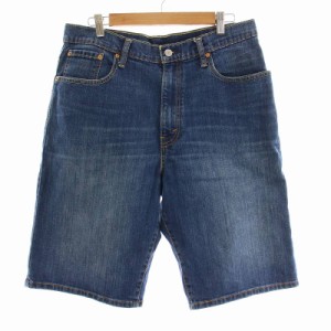 【中古】リーバイス Levi's ショートパンツ デニム ヒゲ W34 XL ブルー 青 ■GY01 /MW メンズ