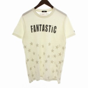 【中古】TMT アークデュウ ARCDEUX コラボ FANTASTIC STAR Tシャツ カットソー 半袖 染み込みプリント L 白