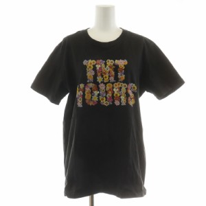 【中古】ティーエムティー TMT グランドキャニオン GDC Tシャツ カットソー 半袖 花柄 プリント XL 黒 ブラック