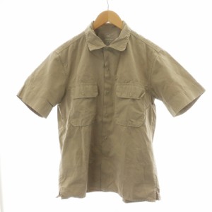 【中古】セーブ カーキ ユナイテッド SAVE KHAKI UNITED 半袖シャツ ステンカラー S ベージュ ■GY03 /MQ メンズ