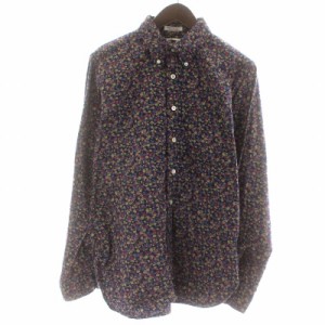 【中古】エンジニアードガーメンツ Engineered Garments ボタンダウンシャツ カジュアル 花柄 Ｓ 紺 マルチカラー