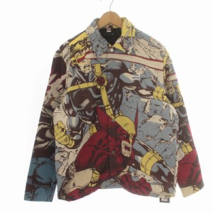 【中古】未使用品 KITH × MARVEL コラボ For X-Men Tapestry コーチジャケット 総柄 S KHM010312-001