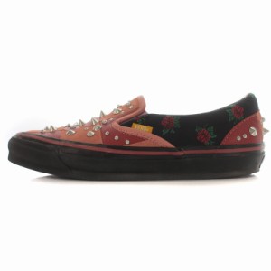 【中古】GUCCI × Vans OG Classic Slip-On Red and Pink クラシック スリッポン スタッド 27cm 赤 ピンク 753470