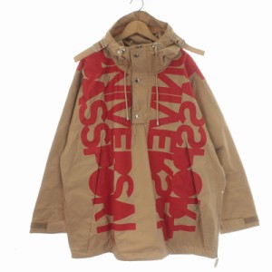 【中古】未使用品 BURBERRY 22SS ユニバーサル パスポート フーデッド アノラックパーカー ハーフジップ M 茶 8051865