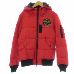 【中古】HYSTERIC GLAMOUR PRIMALOFT プリマロフト ナイロン タフタ フーデッド MA-1 ジャケット 中綿 ワッペン M