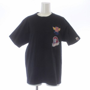 【中古】アベイシングエイプ Bape OG バックプリント Tシャツ カットソー 半袖 ショート ロゴ M 黒 ブラック