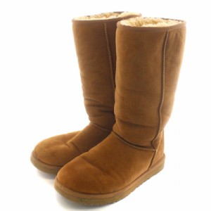 【中古】アグ UGG クラシック トール Classic Tall II ムートンブーツ ロング スエード ボア 26.0?p 茶 F26012F