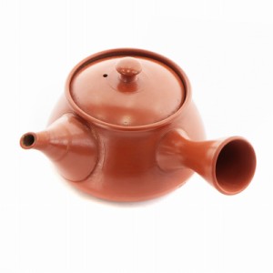 【中古】玉光作 常滑焼 急須 朱泥 和食器 魚柄 茶 ブラウン ■GY11 /MQ その他