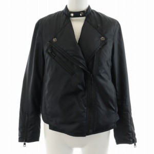 【中古】3.1 フィリップリム 3.1 phillip lim ナイロン ダブル ライダース ジャケット 中綿 ショート丈 XS 黒