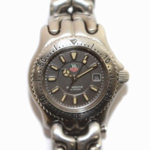 【中古】タグホイヤー TAG HEUER セル 腕時計 ウォッチ デイト 文字盤黒 ブラック シルバー色 WG1313-0