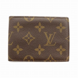 【中古】ルイヴィトン LOUIS VUITTON パスケース 定期入れ カードケース モノグラム PVC レザー 茶 ブラウン