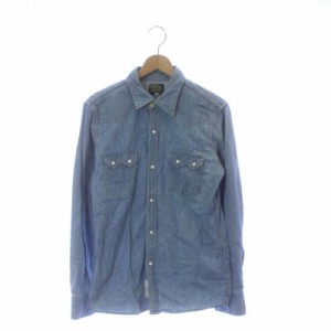 【中古】ドゥニーム DENIME シャツ デニム 長袖 M インディゴ 青 ブルー D16SS-360 /XZ ■GY01 メンズ