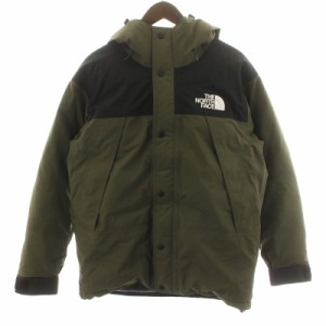 【中古】ザノースフェイス THE NORTH FACE 22AW マウンテン ダウン ジャケット ゴアテックス ND92237 M 緑 黒 メンズ