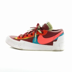 【中古】NIKE sacai KAWS Blazer Low Team Red スニーカー シューズ 靴 レザー ロゴ US7.5 25.5cm DM7901 600