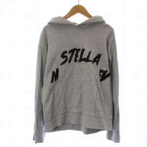 【中古】ステラマッカートニー STELLA McCARTNEY プルオーバーパーカー スウェット 裏起毛 ロゴプリント 14 グレー