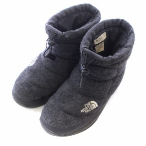 【中古】THE NORTH FACE NUPTSE BOOTIE WOOL SHORT ヌプシ ブーティ ウール ショート US8 26?p チャコールグレー