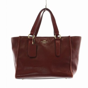 【中古】コーチ COACH ミニクロスビーキャリーオール ハンドバッグ ショルダーバッグ 2WAY ミニ ロゴ 赤 33537