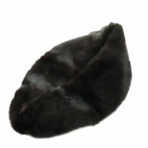 【中古】未使用品 ニチロファー NICHIRO FUR ティペット マフラー ファー 毛皮 ミンク 茶色 ブラウン