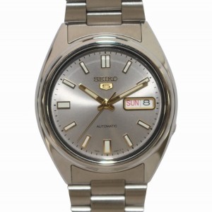 【中古】セイコー SEIKO 5 ファイブ 腕時計 ウォッチ デイデイト 自動巻き 裏スケルトン シルバー色 7S26-02F0