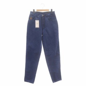 【中古】トラサルディ jeans ヴィンテージ デニムパンツ ジーンズ テーパード ロゴ型押し 29 43 青 レディース