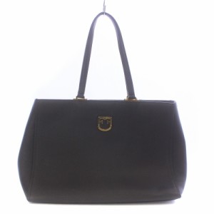 【中古】フルラ FURLA ベルヴェデーレ BELVEDERE M トートバック ロゴ ゴールド金具 レザー グレー /AQ ■GY18