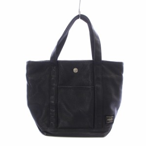 【中古】ポーター 吉田カバン STYLE TOTE BAG(S) ハンドバッグ ミニトート ロゴ シュリンクレザー 黒 262-27819